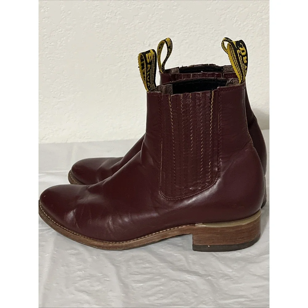 Potro Salvaje Mexican Genuine Leather Boots Mens 28 Mexico 9.5-10 US Charro Red